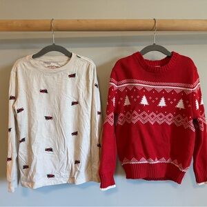 Christmas Sweater with Holiday Shirt Duo